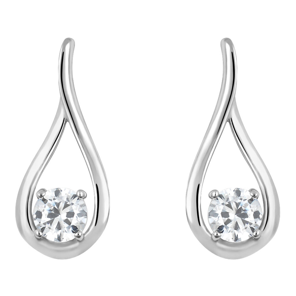 Orecchini Lobo Silver Elegance Argento Rodiato Cubic Zirconia - Orecchini a Lobo Donna | Stroili