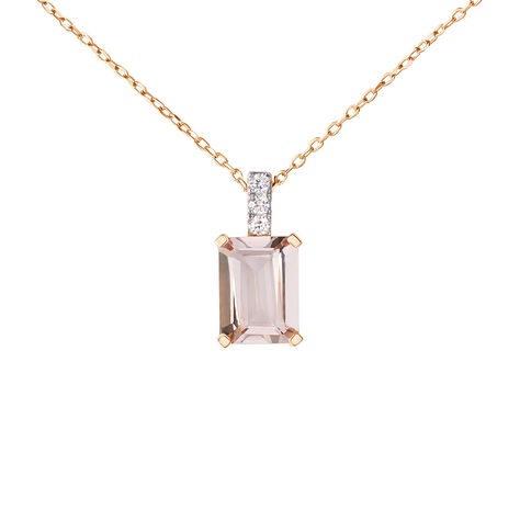 Collana Jasmine Oro Rosa Morganite Diamante - Collane Donna | Stroili