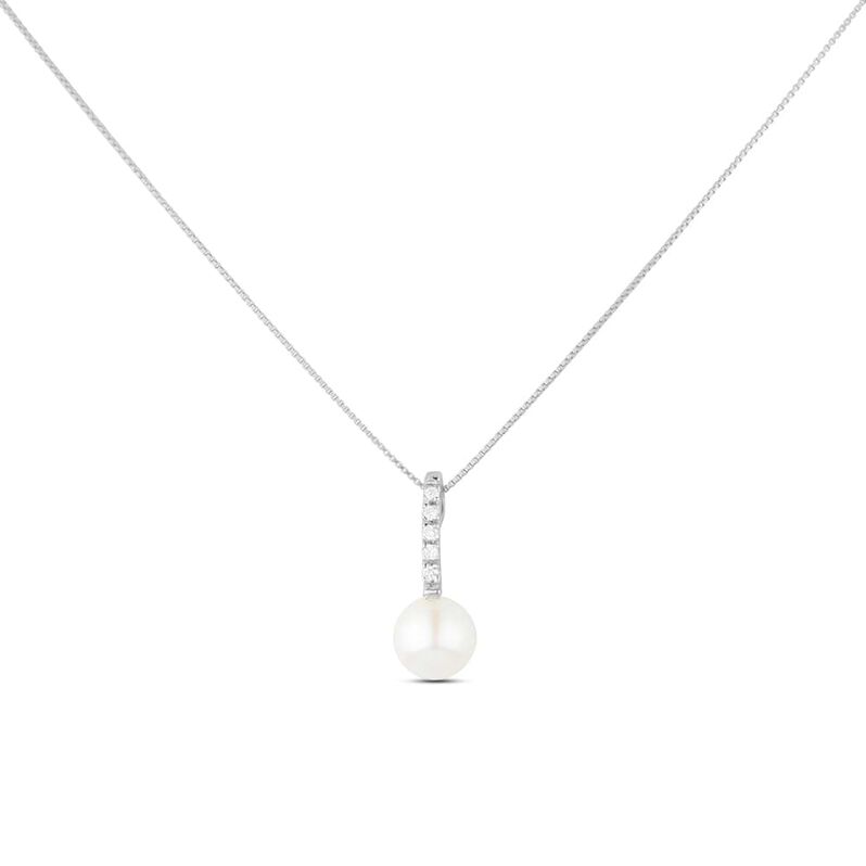 Collana Gold Pearls Oro Bianco Perla D'Acqua Dolce Diamante - Collane Donna | Stroili