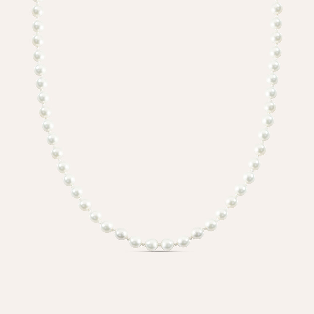 Collana Silver Pearls Argento Rodiato Perla sintentica
