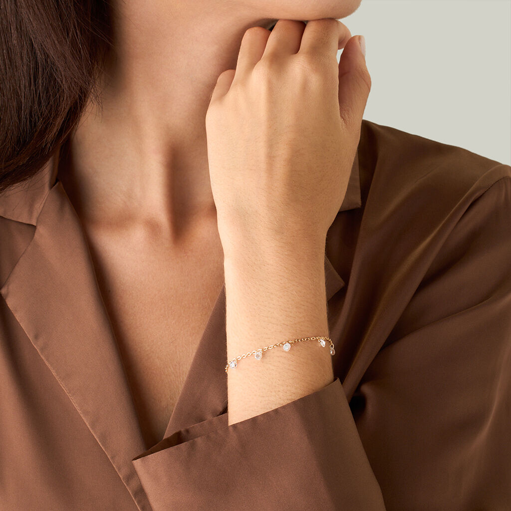 Bracciale Multi Punto Luce Golden Dream Placcato Oro Giallo Cubic Zirconia - Bracciali Amicizia Donna | Stroili