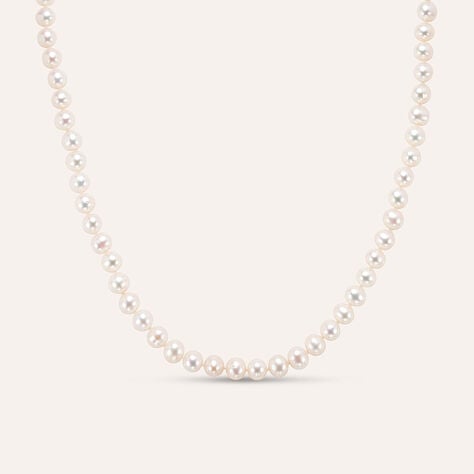 Collana Gabrielle Oro Bianco Perla D'Acqua Dolce - Collane Donna | Stroili