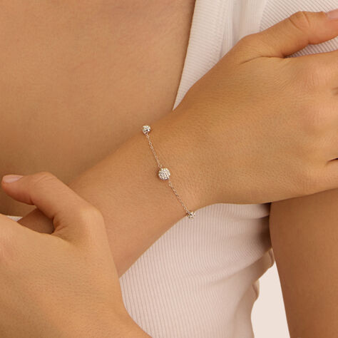 Bracciale Christelle Oro Bianco Cristallo - Bracciali Donna | Stroili