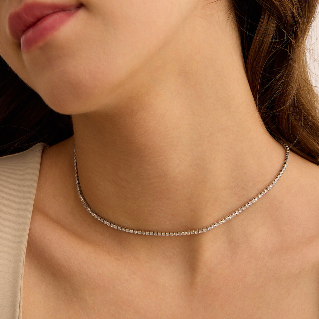 Collana Tennis Romantic Shine Metallo Cristallo - Collane Tennis Donna | Stroili