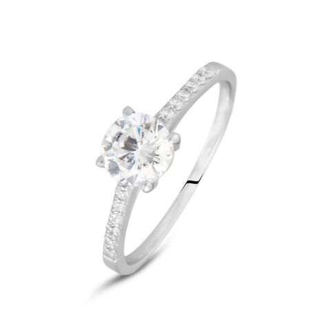 Anello Solitario Claire Oro Bianco Cubic Zirconia - Anelli con Pietre Donna | Stroili