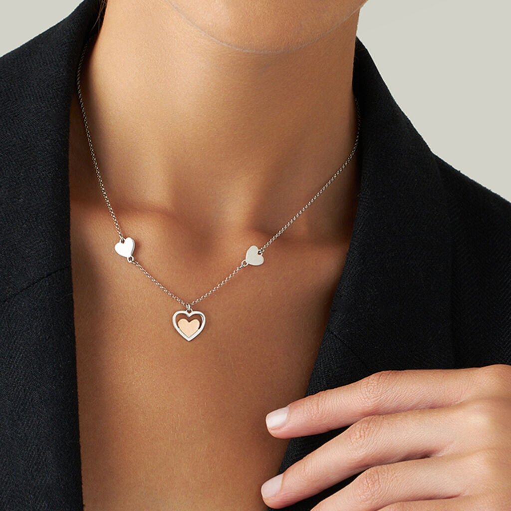 Collana Silver Collection Argento Bicolore Bianco / Rosa - Collane Choker Donna | Stroili