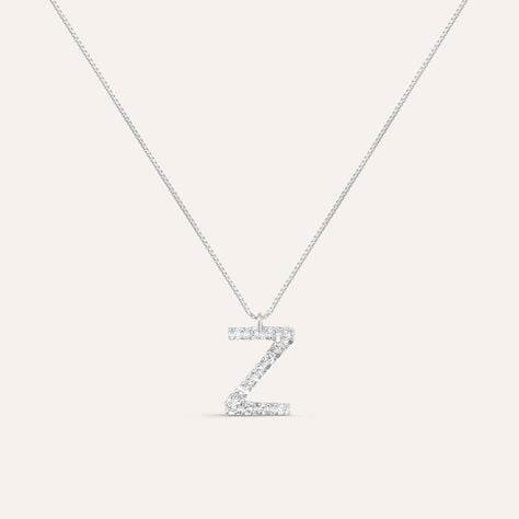 Collana Diamond Letters Oro Bianco Diamante - Collane Donna | Stroili