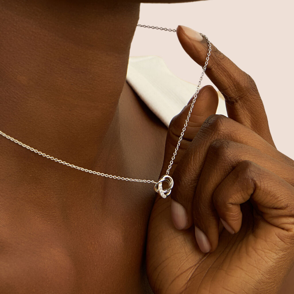 Collana Silver Shine Argento Rodiato Cubic Zirconia