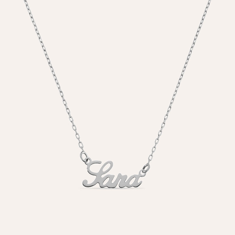 Collana Sara Gold Names Oro Bianco - Collane Unisex | Stroili