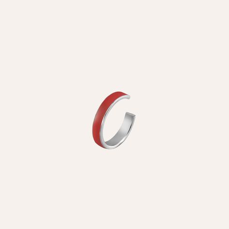Anello in acciaio con smalto rosso - Anelli Colorati Donna | Stroili