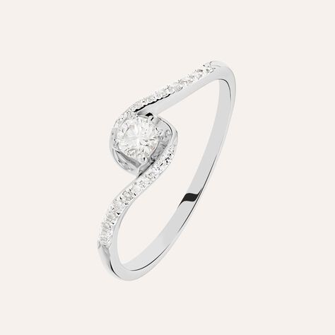 Anello Solitario Sophia Oro Bianco Diamante - Anelli con Pietre Donna | Stroili