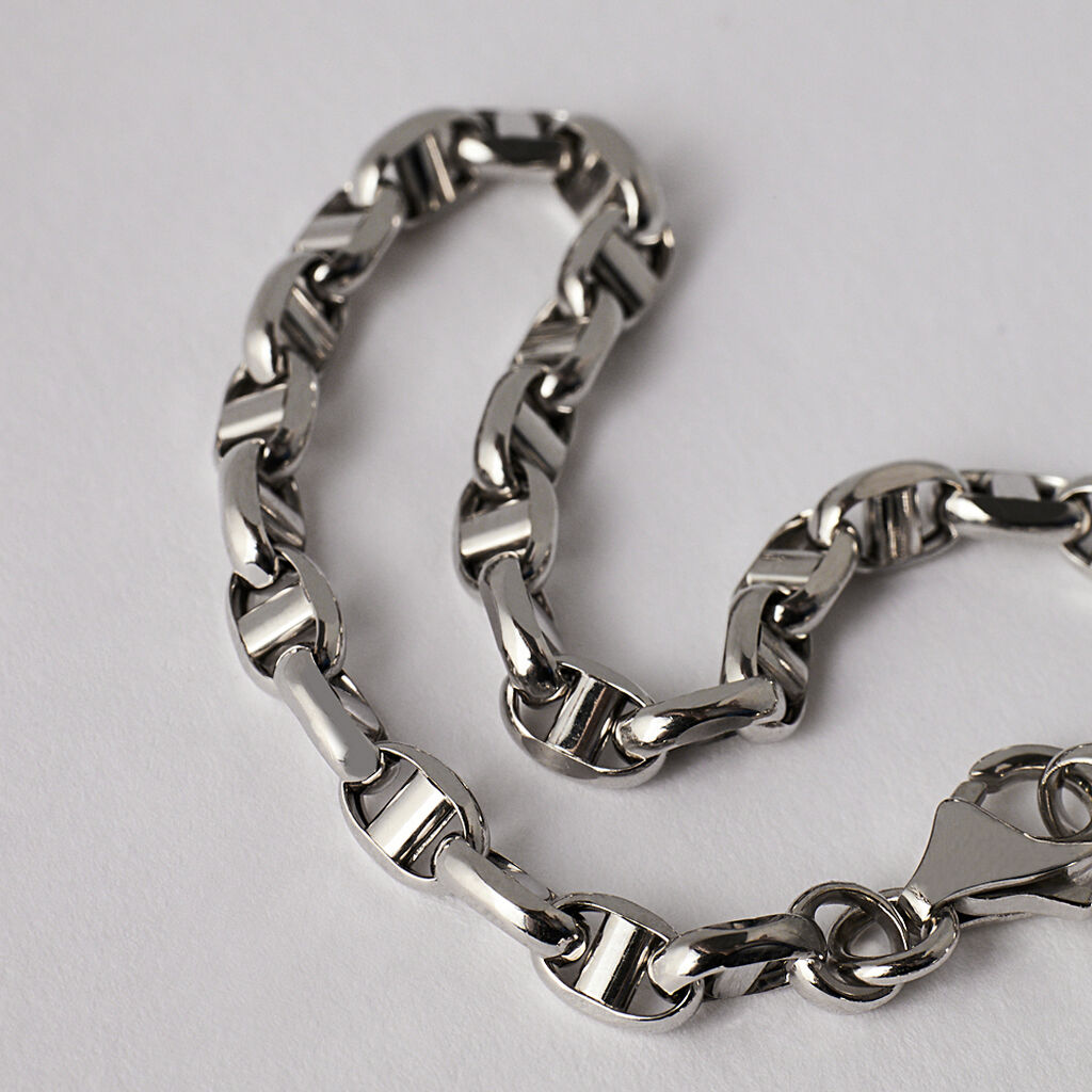 Bracciale Catena L'homme Or Oro Bianco - Bracciali Uomo | Stroili