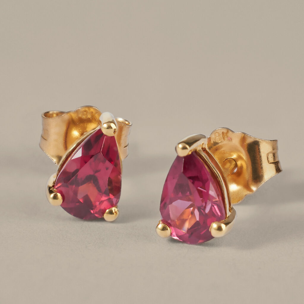 Orecchini Lobo Punto Luce Jasmine Oro Giallo Rodolite - Orecchini a Lobo Donna | Stroili
