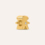 Bead Essential Code Acciaio Dorato Cristallo