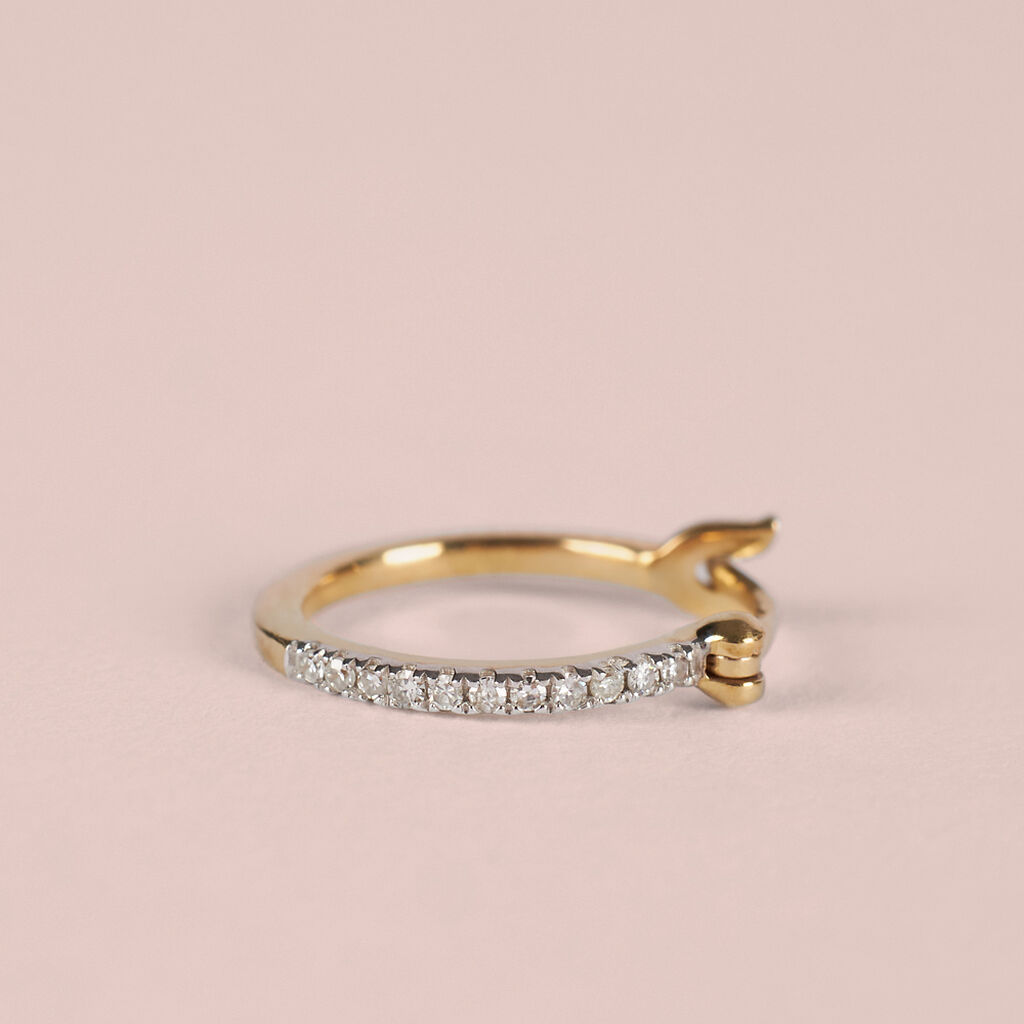 Orecchini A Cerchio Grace Oro Giallo Diamante - Orecchini a Cerchio Donna | Stroili
