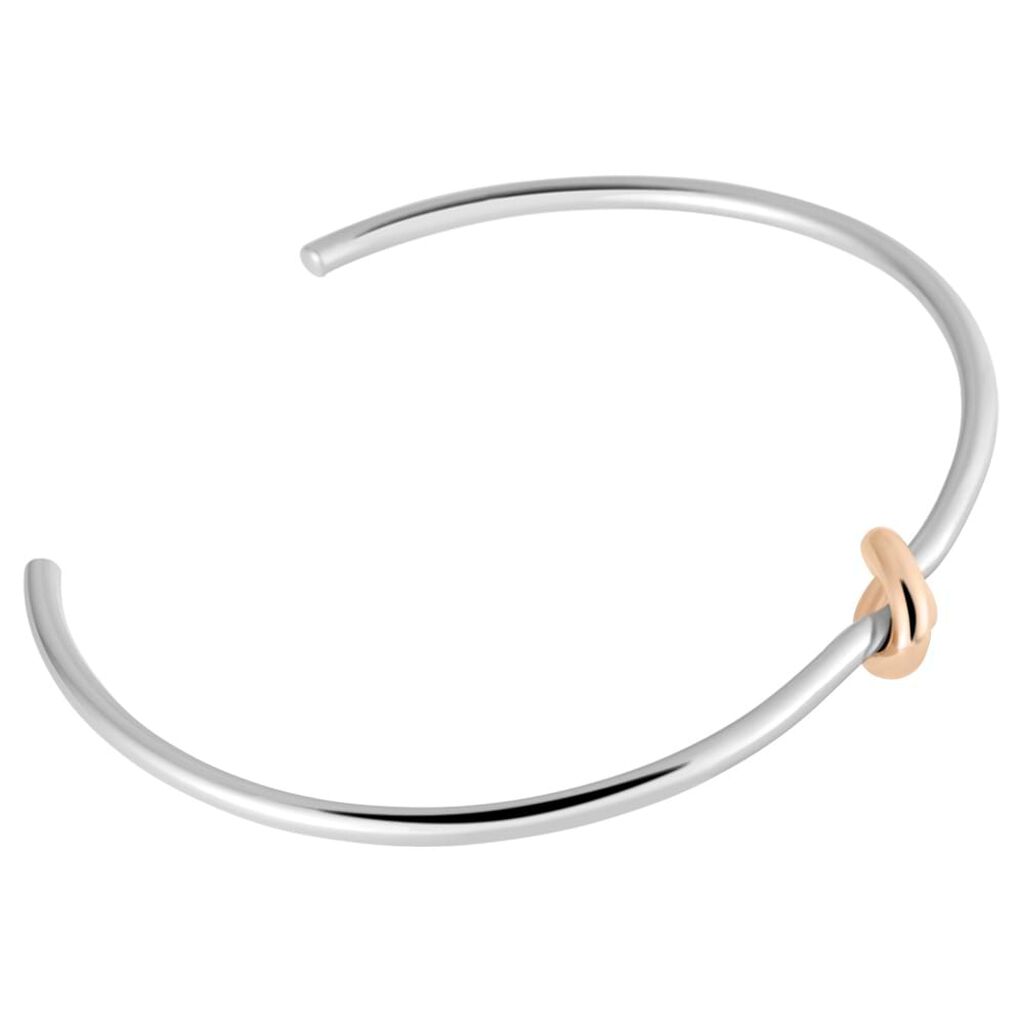 Bangle Lady Code Acciaio Bicolore Bianco / Rosa - Bracciali Rigidi Donna | Stroili