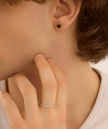 Anello Eternity L'homme Or Oro Bianco Cubic Zirconia