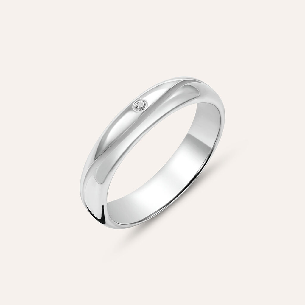 Anello Fedina Silver Collection Argento Rodiato Cubic Zirconia