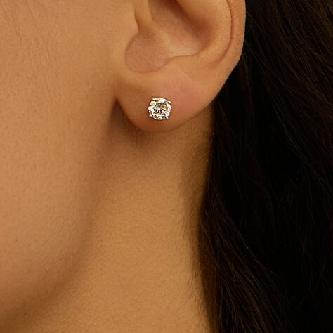 Orecchini Lobo Punto Luce Diamade Oro Bianco Diamante Lab-Grown - Orecchini a Lobo Donna | Stroili