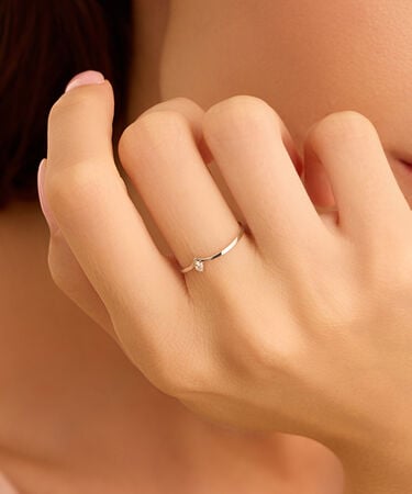 Anello Fantasia Sophia Oro Bianco Diamante