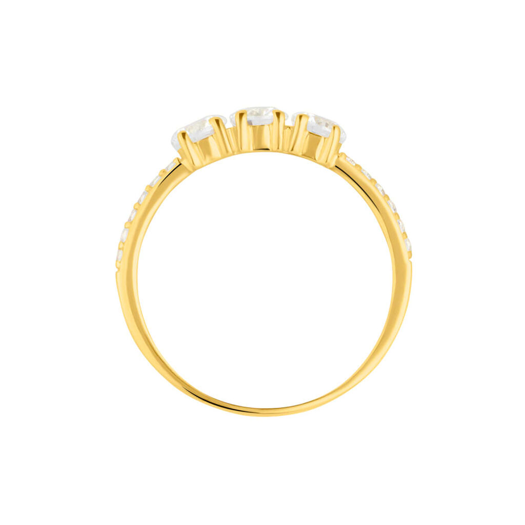 Anello Trilogy Claire Oro Giallo Cubic Zirconia - Anelli con Pietre Donna | Stroili