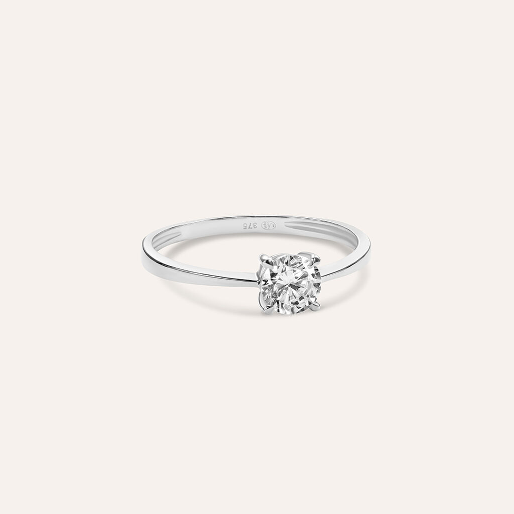 Anello Solitario Claire Oro Bianco Cubic Zirconia - Anelli con Pietre Donna | Stroili