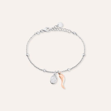 Bracciale Rosario Silver Soul Argento Bicolore Bianco / Rosa