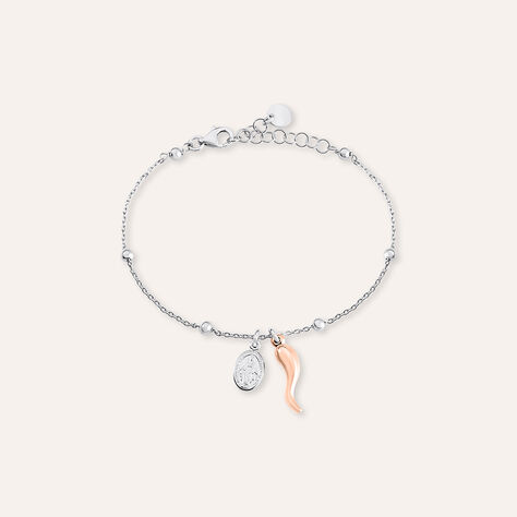 Bracciale Rosario Silver Soul Argento Bicolore Bianco / Rosa - Bracciali con Rosario Donna | Stroili