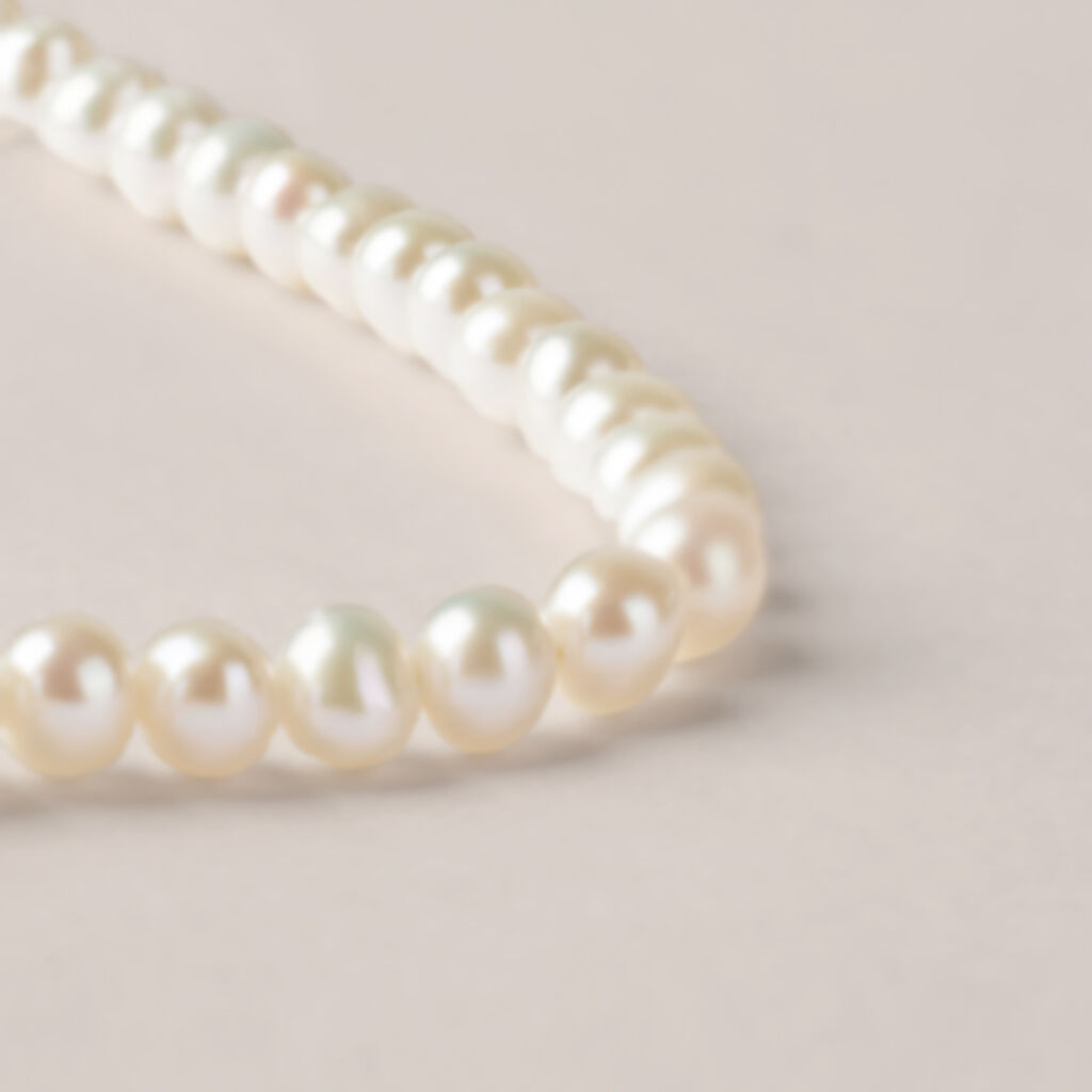 Bracciale Gabrielle Oro Bianco Perla D'Acqua Dolce