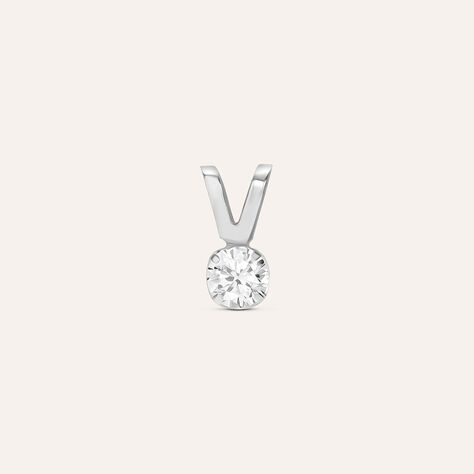 Pendente Punto Luce Poème Oro Bianco Cubic Zirconia - Ciondoli Donna | Stroili