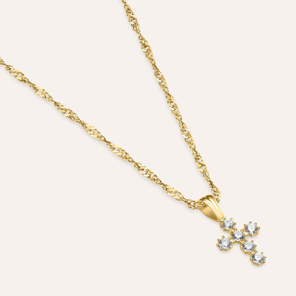 Pendente Holy Oro Giallo Cubic Zirconia