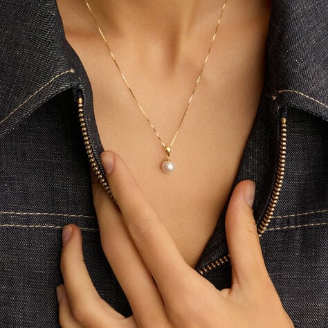 Collana Gabrielle Oro Giallo Perla D'Acqua Dolce - Collane Donna | Stroili