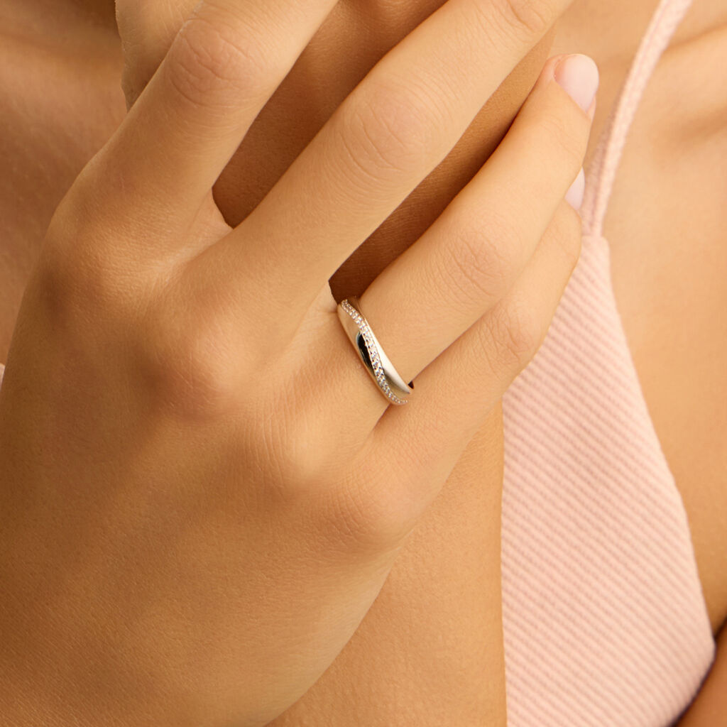 Anello Fedina Silver Collection Argento Rodiato Cubic Zirconia