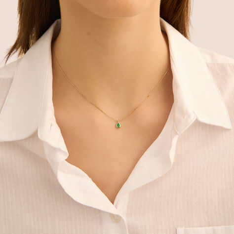 Collana Punto Luce Charlotte Oro Giallo Smeraldo - Collane Punto Luce Donna | Stroili