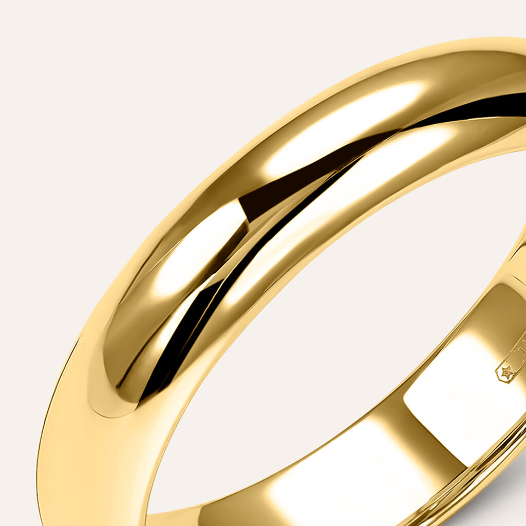 Fede Classica Leggera 4 mm Oro Giallo - Anelli con Incisione Unisex | Stroili