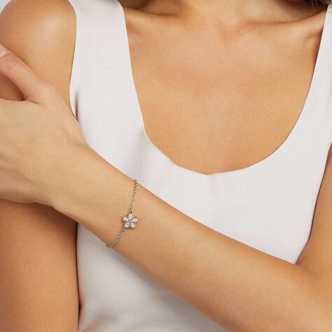 Bracciale Lady Shine Acciaio Bicolore Bianco / Rosa - Bracciali con Incisione Donna | Stroili