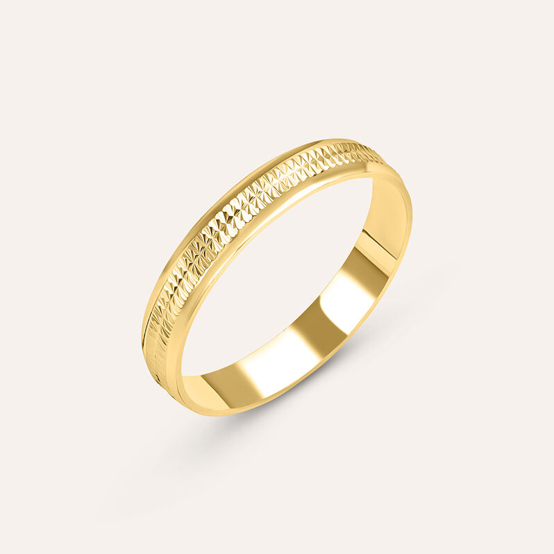 Fede Classica Diamantata 3.3 mm Oro Giallo - Anelli con Incisione Donna | Stroili