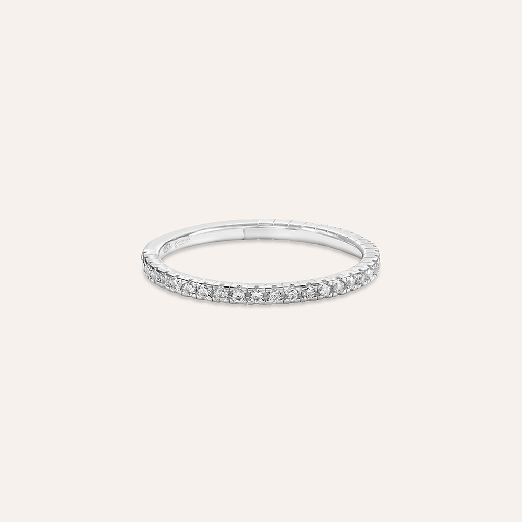 Anello Eternity Claire Oro Bianco Cubic Zirconia - Anelli Eternity Donna | Stroili
