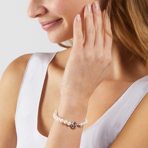 Bracciale Gabrielle Oro Bianco Perla D'Acqua Dolce Cubic Zirconia - Bracciali Donna | Stroili