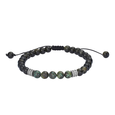 Bracciale Man Code Ottone Nero Turchese Ossidiana - Bracciali Uomo | Stroili