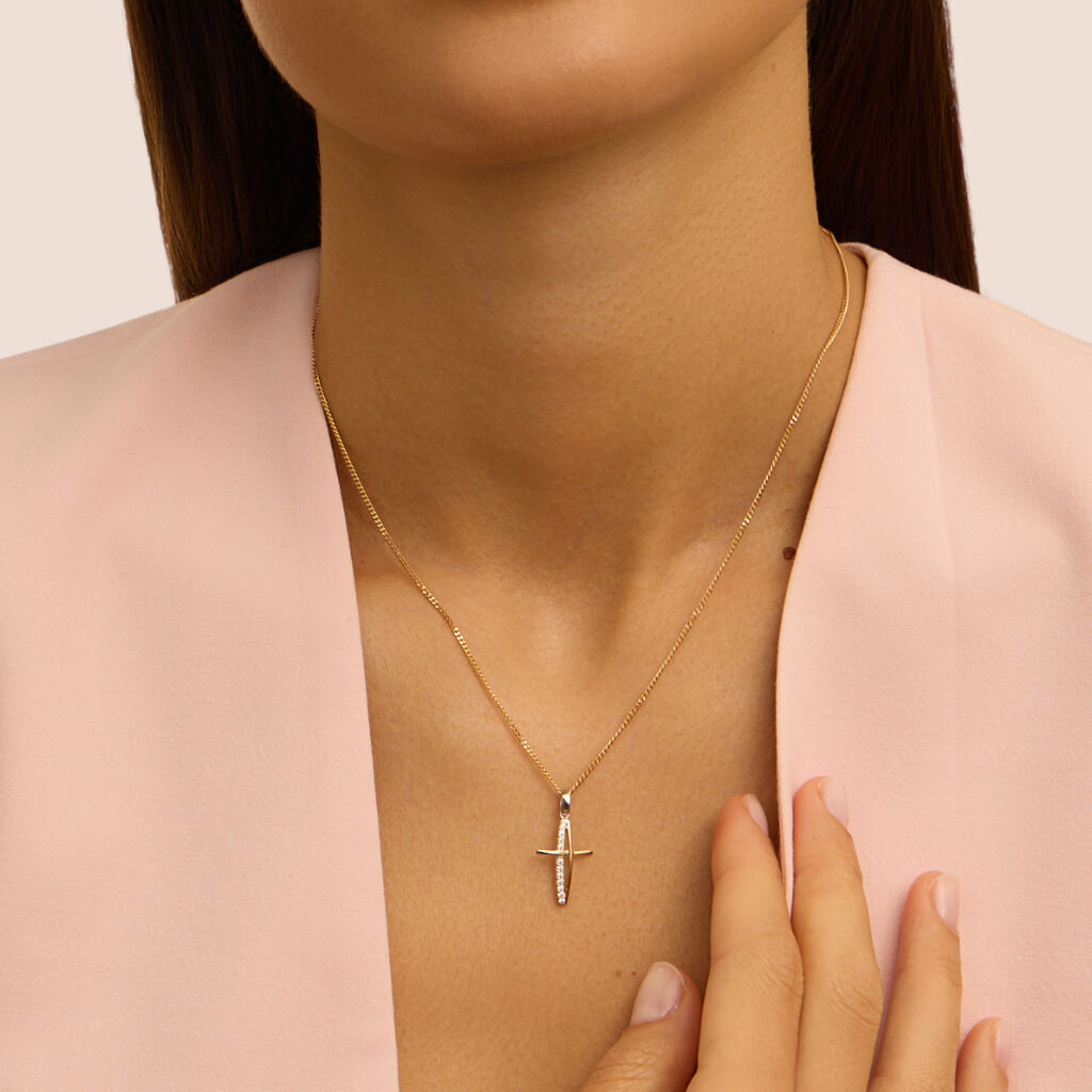 Pendente Holy Oro Bicolore Cubic Zirconia