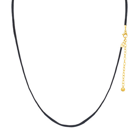 Choker Lady Code Acciaio Dorato e Velluto - Catenina Unisex | Stroili