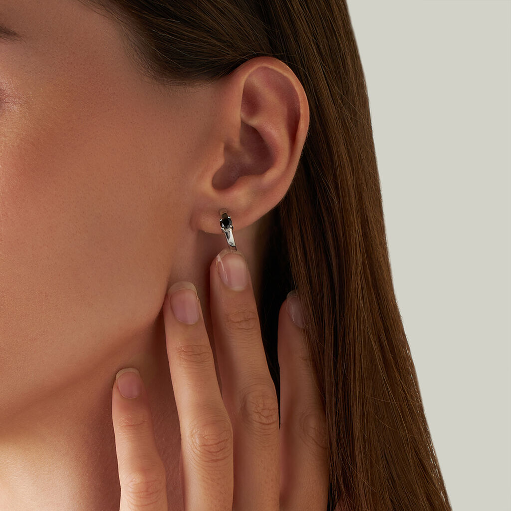 Orecchini A Cerchio Silver Elegance Argento Rodiato Cubic Zirconia - Orecchini a Cerchio Donna | Stroili