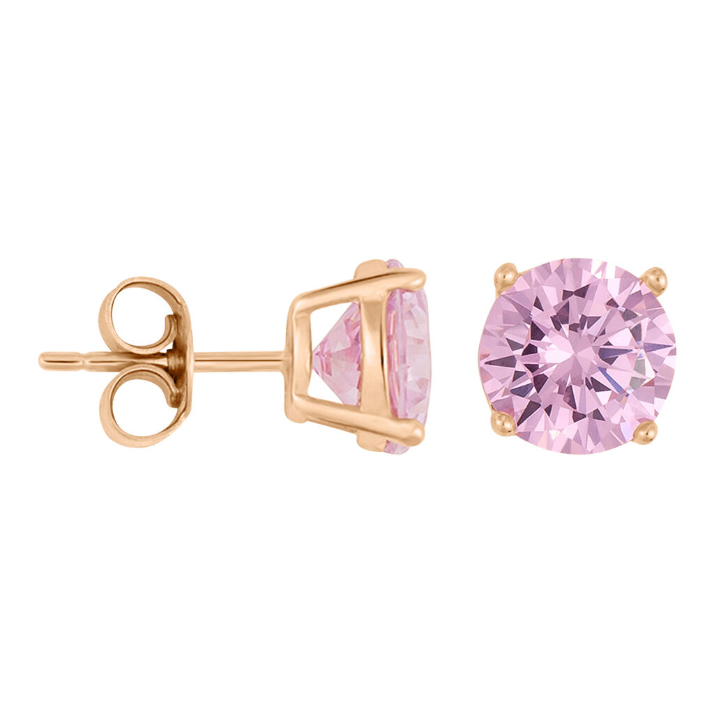 Orecchini Lobo Punto Luce Silver Rainbow Argento Rosa Cubic Zirconia - Orecchini a Lobo Donna | Stroili