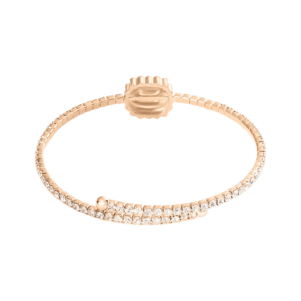 Bangle Romantic Shine Metallo Rosa Cristallo - Bracciali Rigidi Donna | Stroili