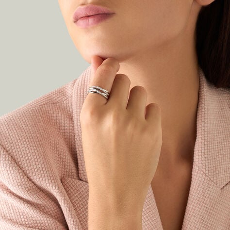 Anello Fantasia Silver Shine Argento Rodiato Cubic Zirconia - Anelli con Pietre Donna | Stroili