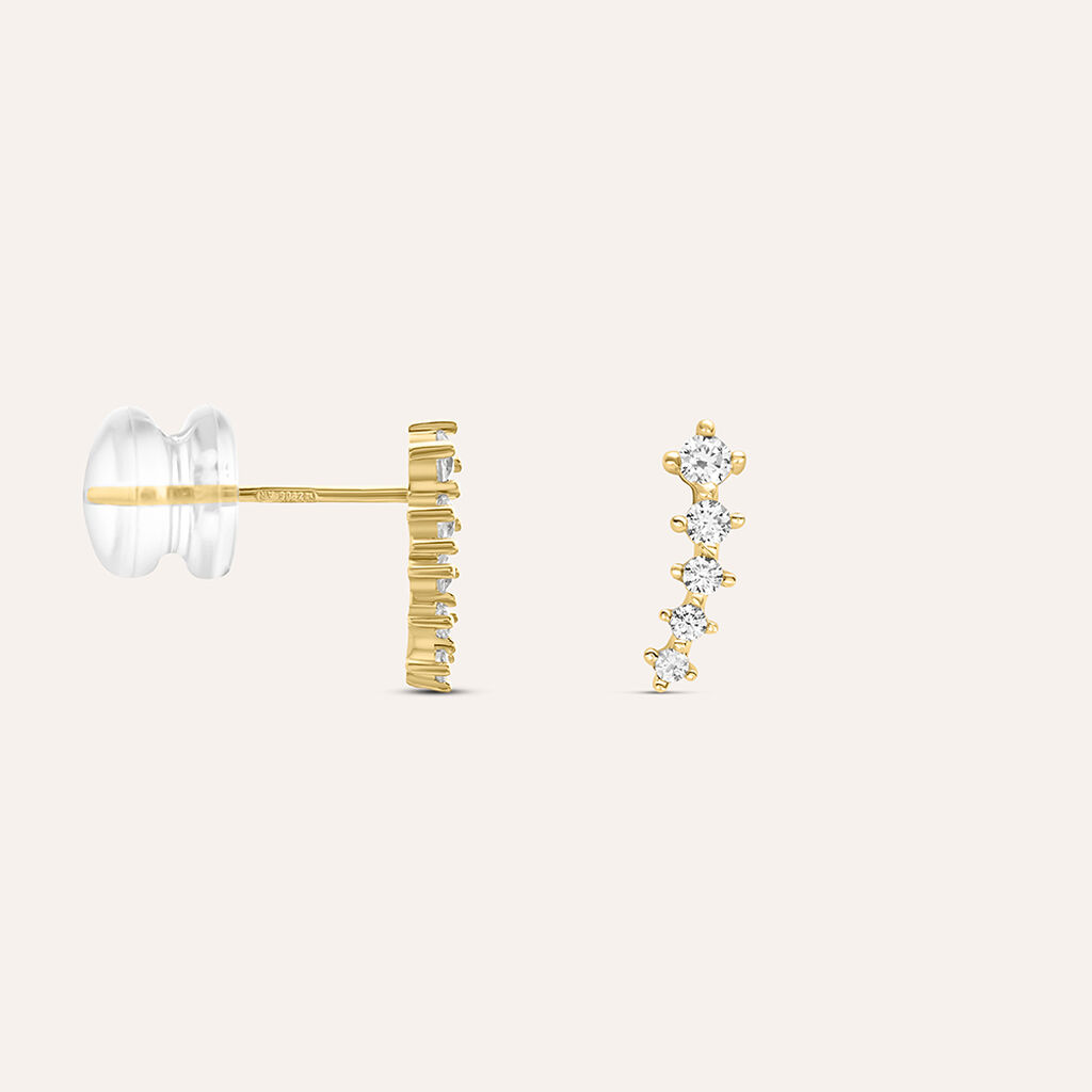 Orecchini Lobo Bon Ton Oro Giallo Cubic Zirconia - Orecchini a Lobo Donna | Stroili