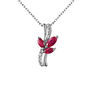 Collana Charlotte Oro Bianco Rubino