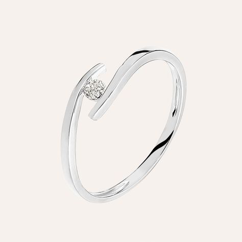 Anello Solitario Sophia Oro Bianco Diamante - Anelli con Pietre Donna | Stroili