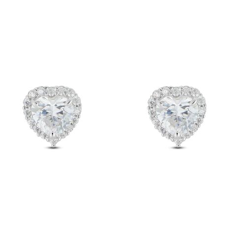 Orecchini Lobo Punto Luce Claire Oro Bianco Cubic Zirconia - Orecchini a Lobo Donna | Stroili
